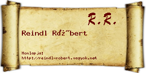 Reindl Róbert névjegykártya